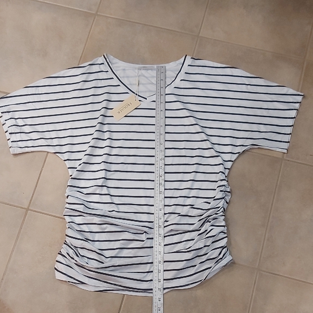 Elegant Striped Women's Maturnity Tunic Top